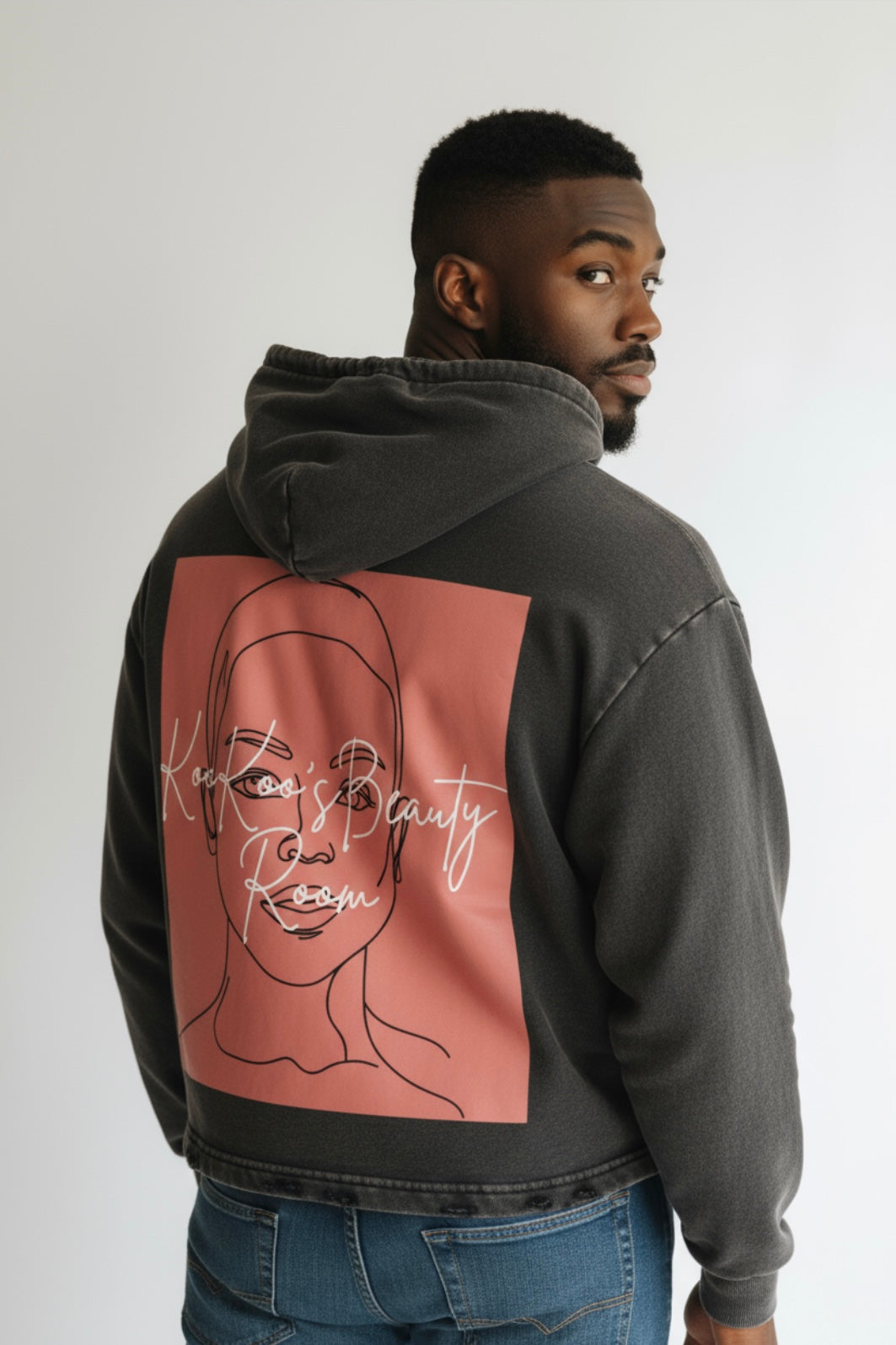 Vintage Washed Frayed-Hem Hoodie