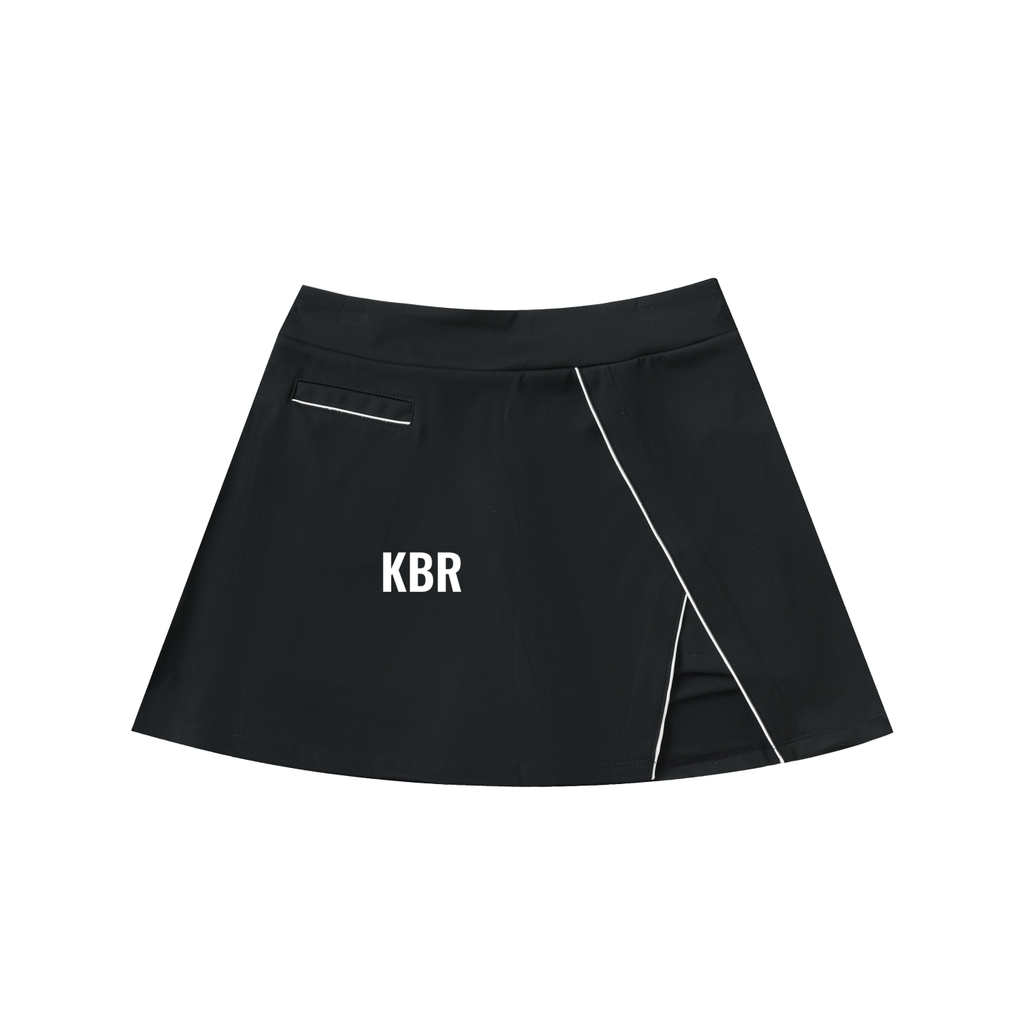 High-Waist Pocketed A-Line Skirt