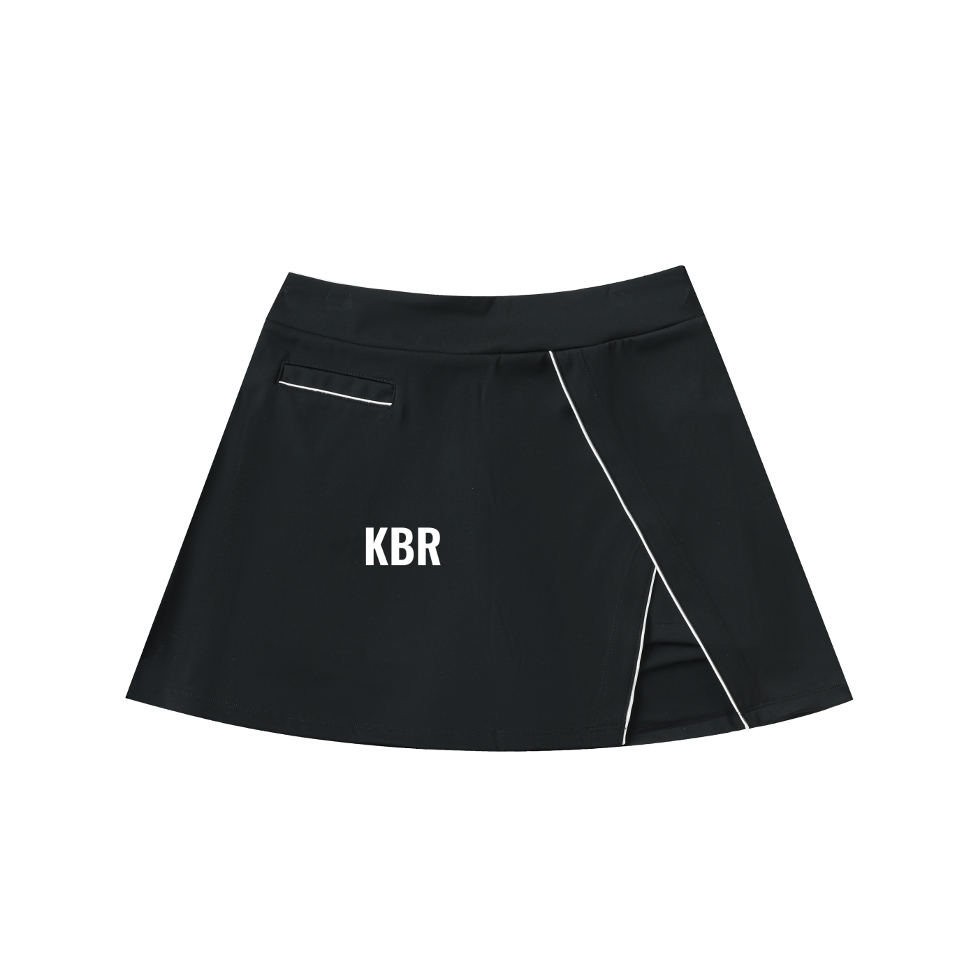 High-Waist Pocketed A-Line Skirt