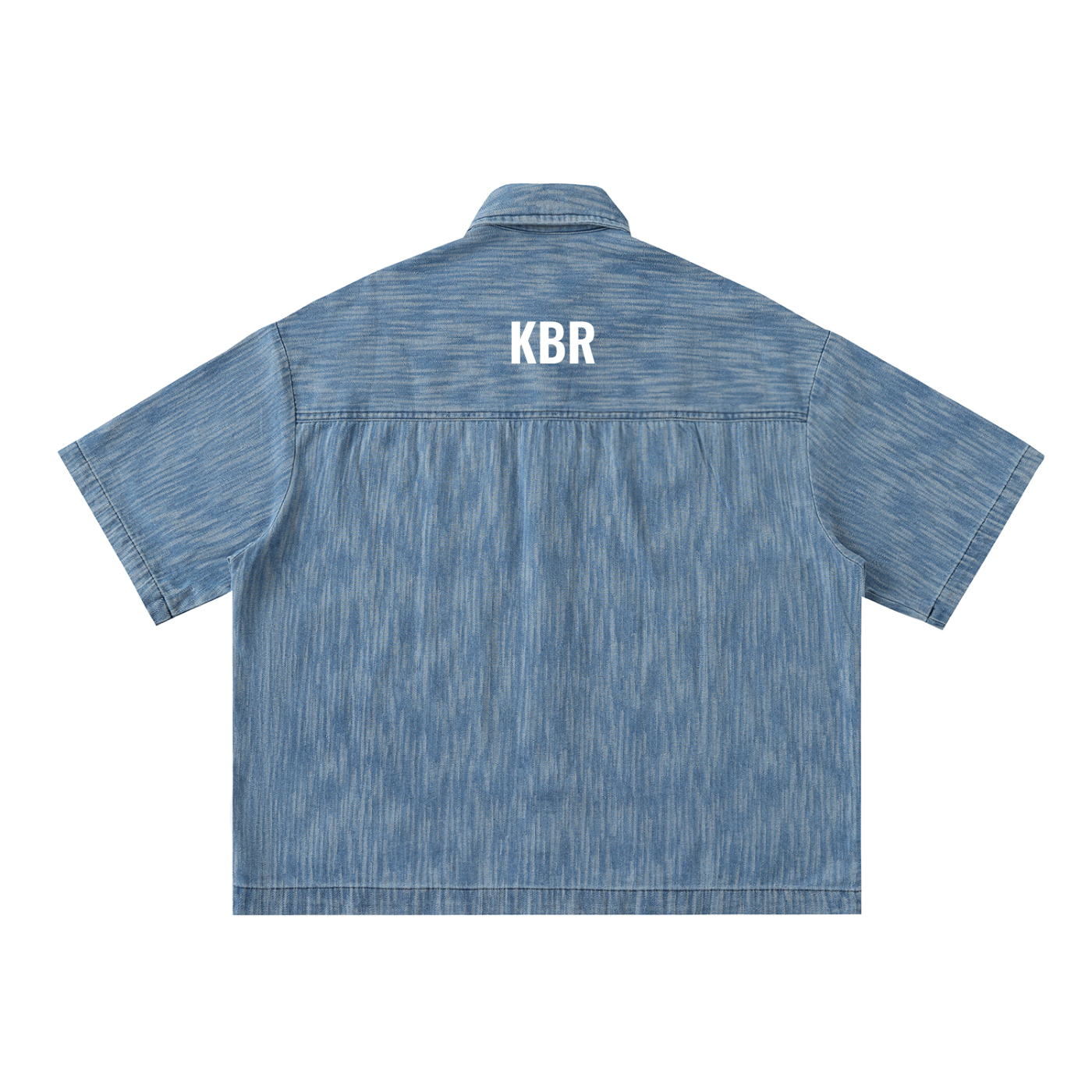 Distressed Wash Short-Sleeve Shirt